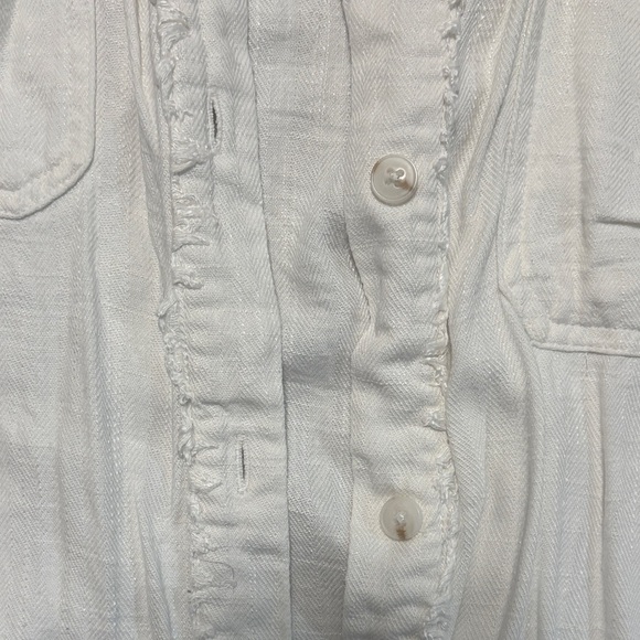 Kittenish -White Button-Down Shirt - Picture 3 of 3